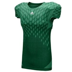 Adidas Mens Techfit Green Primeknit Football Jersey In Medium